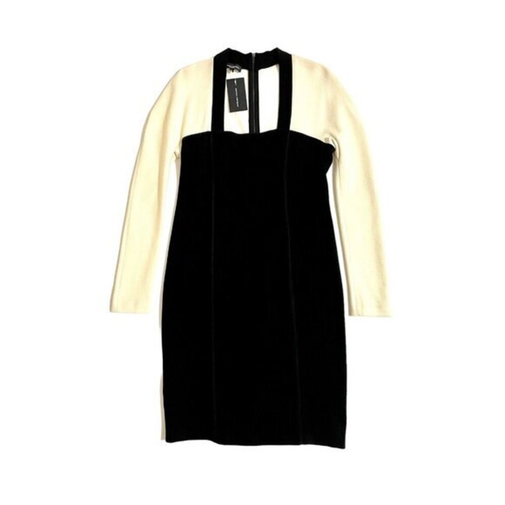 Narciso Rodriguez Pencil Bodycon Midi Dress Wool Silk SZ 48 IT NWT
